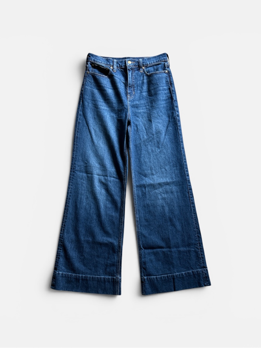J.Crew Wide Leg High Waist Trouser Jeans Preppy Classic Size 28x32 Minimalist